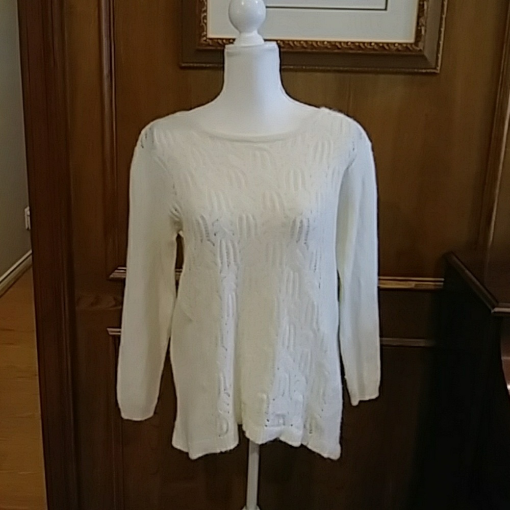 Sundance Cream Lambswool & Alpaca Sweater